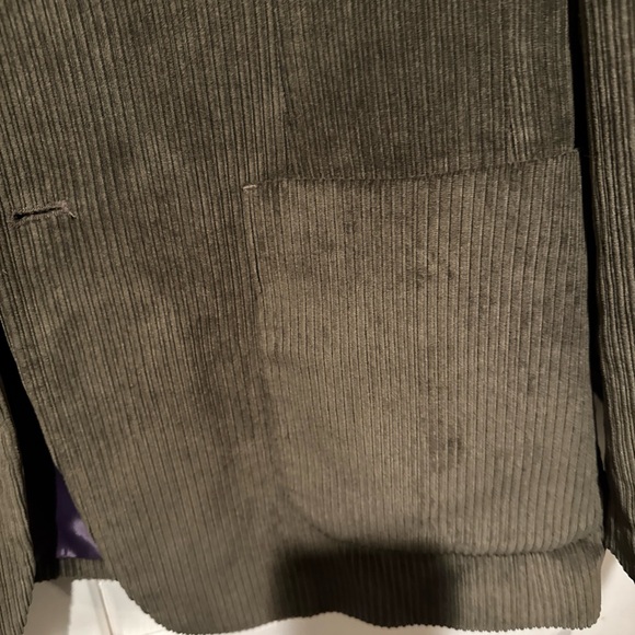 Men's Classic Corduroy Blazer in Olive - Picture 5 of 7